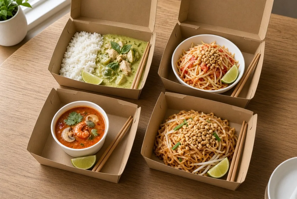 Illustrasjonsfoto: thai takeaway i bokser til gruppebestilling